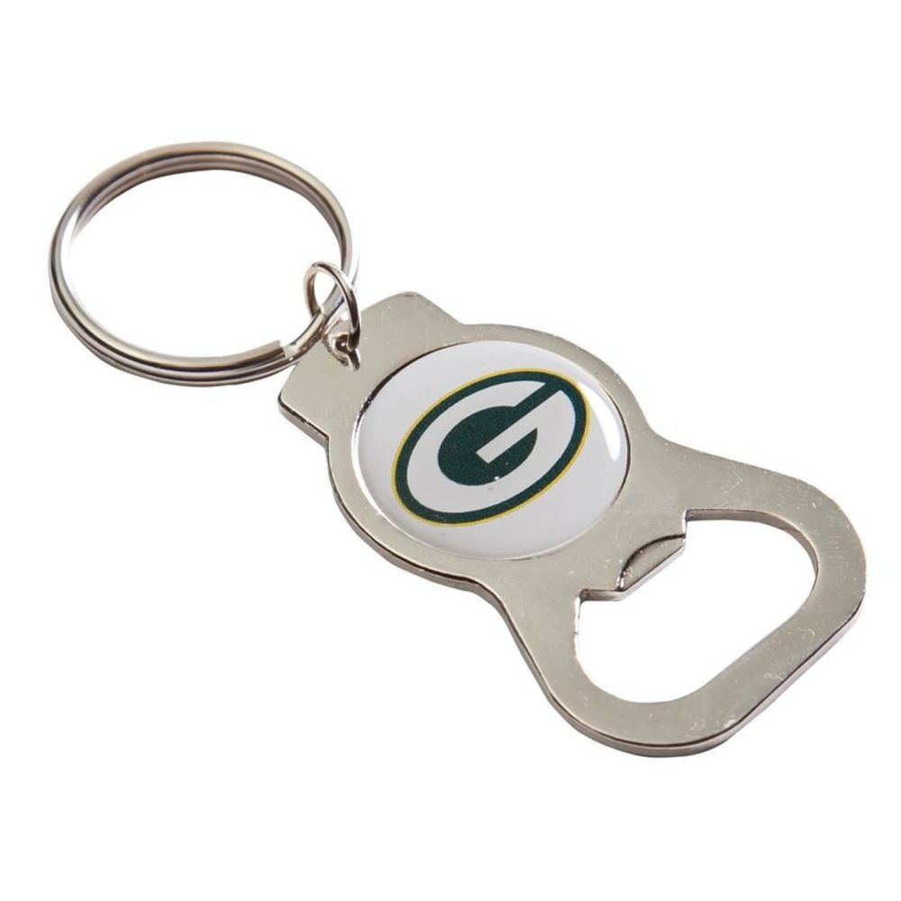 Green Bay Packers Bottle Opener Key Ring, 3.75" x 1.5"